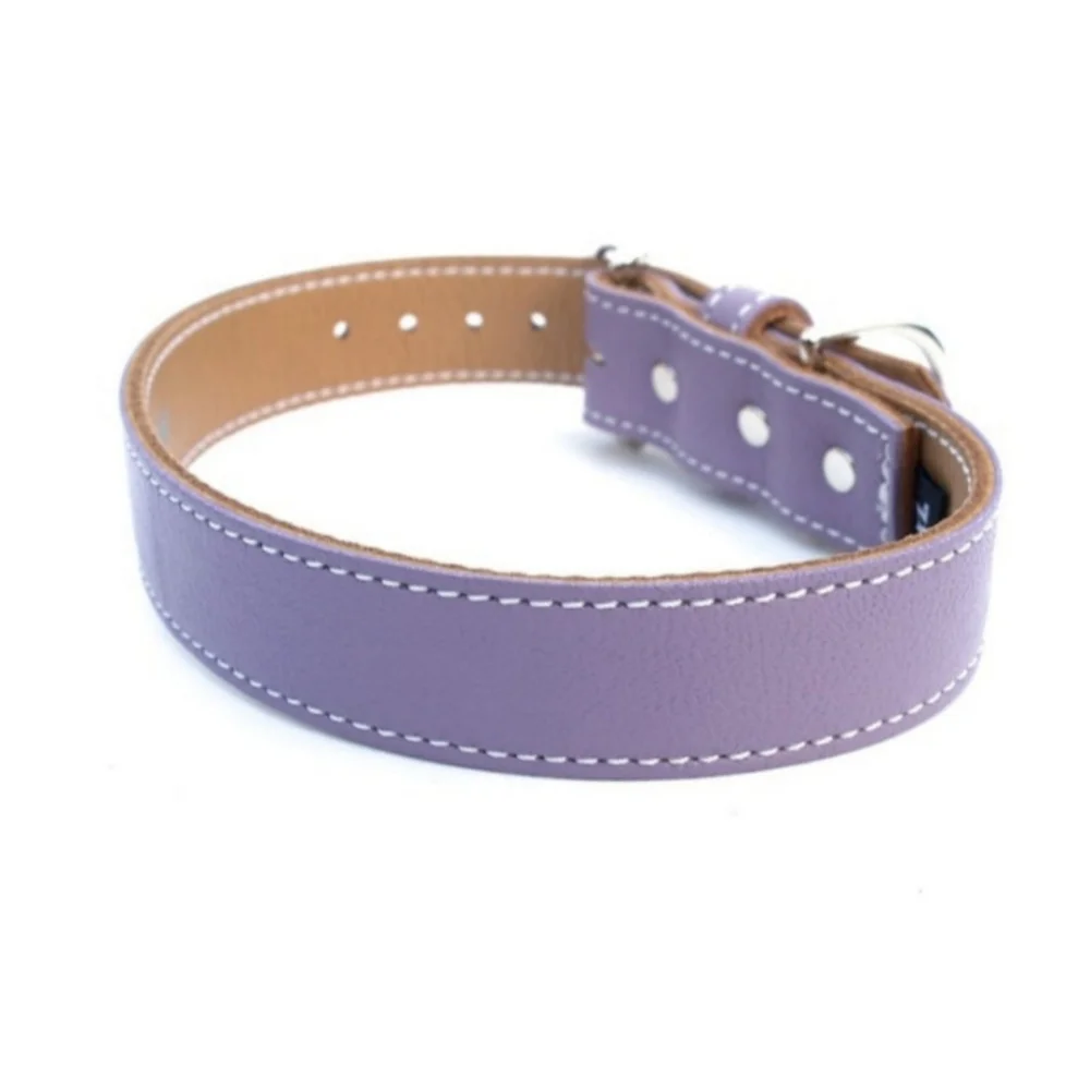 NEW Luxe Mutt Handmade Leather Grapeseed Butterscotch Dog Collar Large 12